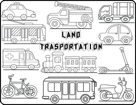 Kids Coloring Pages Transportation