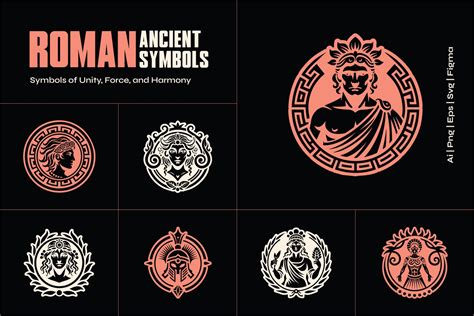 Ancient Roman Symbols on Yellow Images Creative Store - 146817