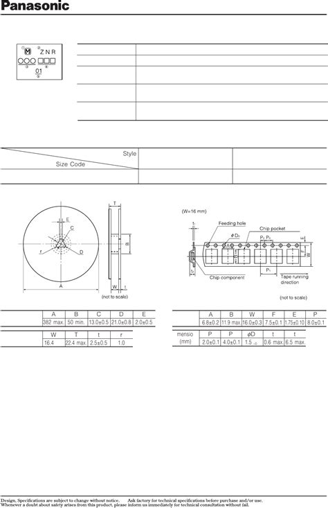 VF, CF, SF Series Datasheet by Panasonic Electronic Components | Digi ...