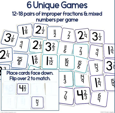 10 Math Games Fractions: Fun Activities to Teach Fractions in Upper Elementary - Chalk & Apples