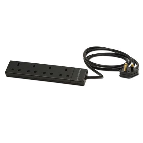 Max 5 Point Extension Cord Power Strip Metal Body, Black : Amazon.in ...