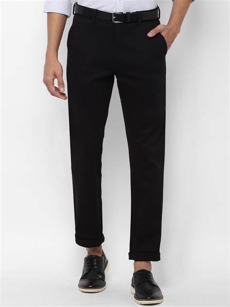 Buy Allen Solly Men Black Chinos Trousers - Trousers for Men 16556932 ...