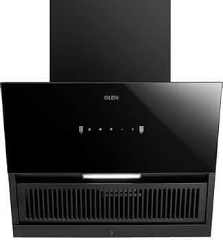 GLEN 60 cm 1200 m3/hr Auto-Clean Filterless Angular Glass Kitchen ...