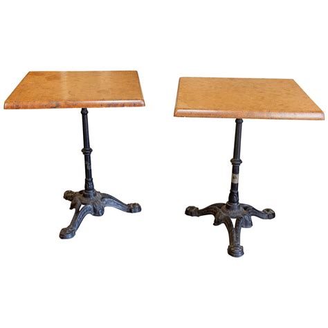 French Vintage Square Bistro Table at 1stDibs