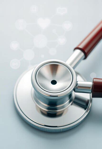 Stethoscope with network of medical symbols | Premium AI-generated image
