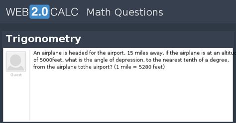 View question - Trigonometry