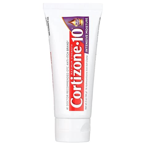 Cortizone-10 Intensive Moisture 1% Hydrocortisone Anti Itch Cream for Eczema and Bug Bite Relief ...