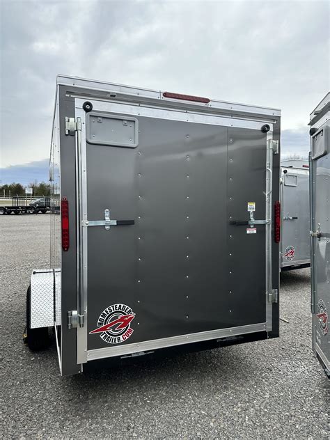 2022 6×12 V-Nose Trailer – Gray – Ramp Door (612IS) – Country Farm and Home
