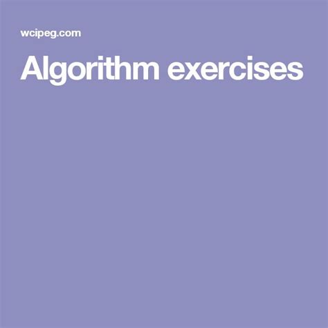 Image result for Algorithm Exercise Program