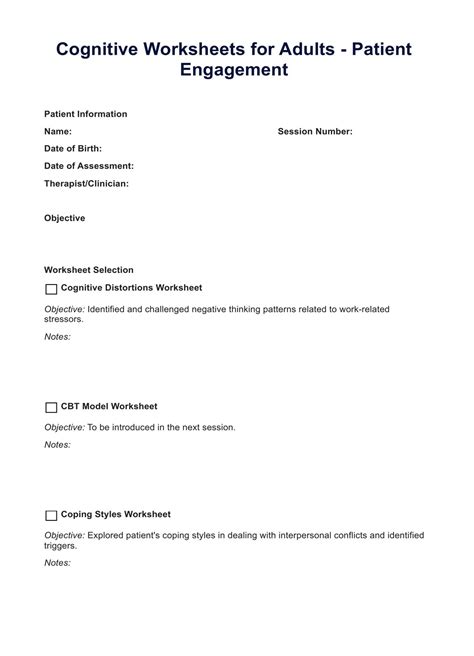 Speech Therapy for Adults PDF & Example | Free PDF Download