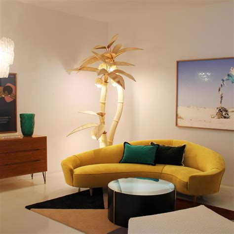 Organic Shapped Palm Tree Natural Rattan Floor Lamp For Sale at 1stDibs ...