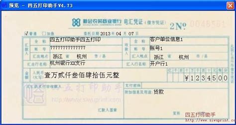 中国银行信汇凭证打印模板 >> 免费中国银行信汇凭证打印软件 >>