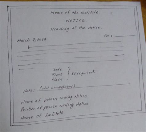 Write a notice in not more than 50 words for your school notice board ...