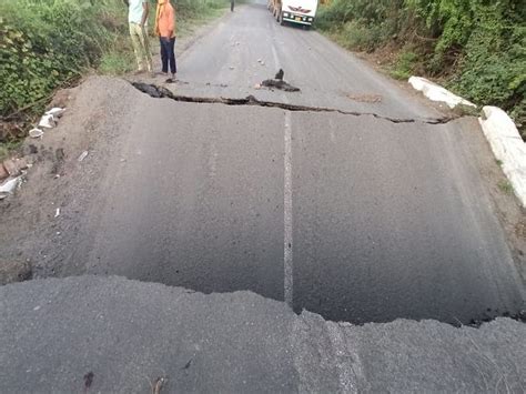 Roads were closed due to damage to drains and bridges near Dabhoi ...