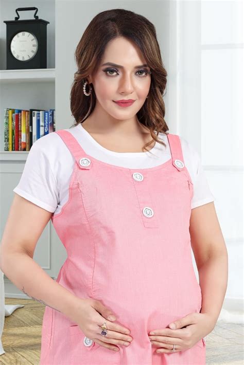 Taffy Pink Pinafore Feeding Dress | MomsBae Maternity