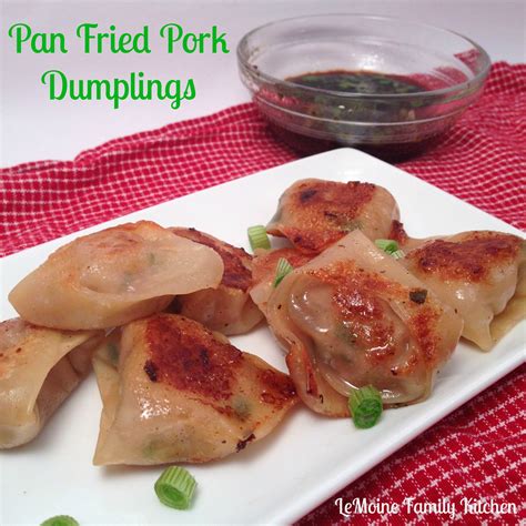 Pan Fried Pork Dumplings - LeMoine Family Kitchen