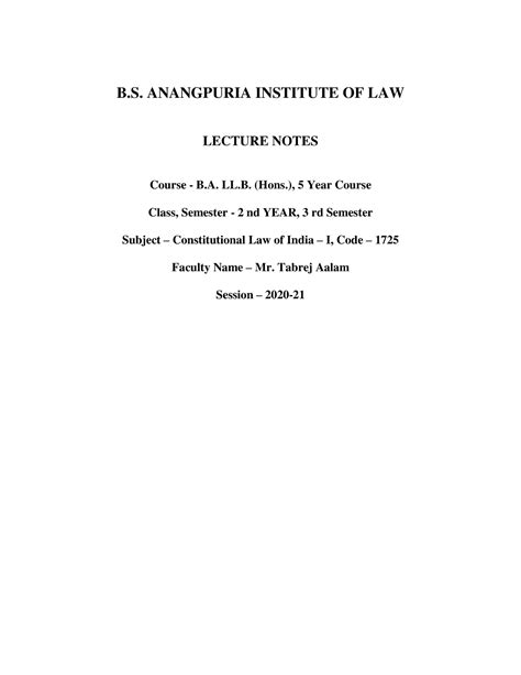 Constitutional Law unit 1 of professional ethics and purification ...