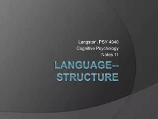 The Structure of Language 的图像结果