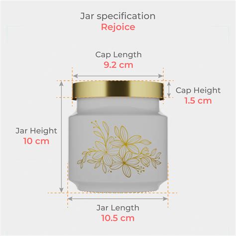 600 ML Rejoice White Leaf Jar – Crocojar