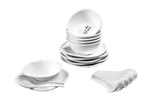 Buy Signoraware Designer P4 Plastic Soup Set, 18-Pieces, White Online ...