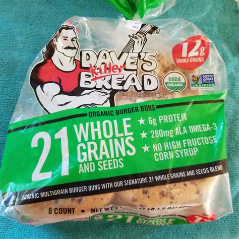 21 Whole Grains and Seeds Burger Buns from Dave's Killer Bread - Vegan ...
