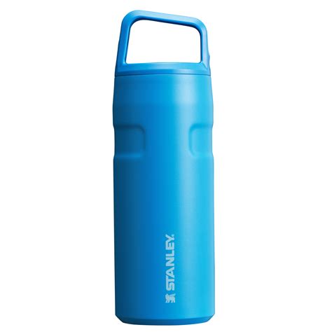 IceFlow™ 16 OZ Water Bottle with Cap and Carry+ Lid – Azure Color, Insulated and Durable ...