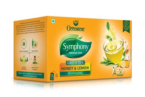 Shop Symphony Lemon & Honey Green Tea, 25 Bags - Goodricke
