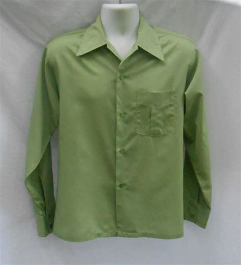 1970's Green Mens Dress Shirt by SixFifteenVintage on Etsy | Mens shirt ...