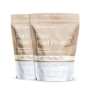 DAME HEALTH Women’s Plant Protein | 24g Protein per Serve | Caffe Mocha ...
