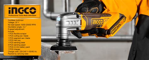 Buy INGCO Oscillating Multi-Tool Kit - Cordless DIY With Battery ...