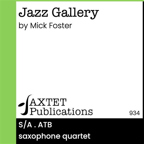 Jazz Gallery - Saxtet Publications