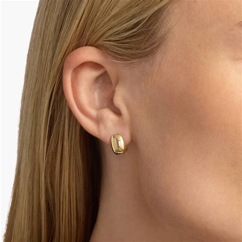 Spherical Stud Earrings in 14k Italian Yellow Gold