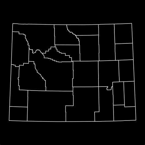 Wyoming state map with counties. Vector illustration. 26112497 Vector ...