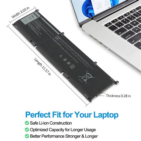 8FCTC Battery For Dell G15 XPS 15 9510 Precision 5550 5560 5570 0DVG8M ...