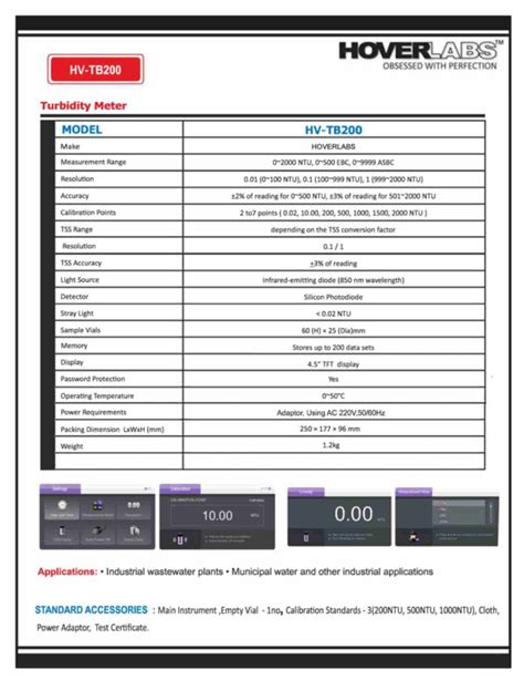 Digital Turbidity Meter (Model No. HV-TB200) – HOVERLABS Online