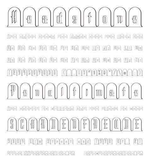 Headstone font