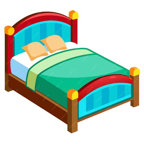 Bed clipart cartoon style vector illustration | Premium AI-generated vector