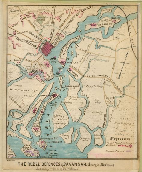 Savannah River Map - 1864 – HullSpeed Designs