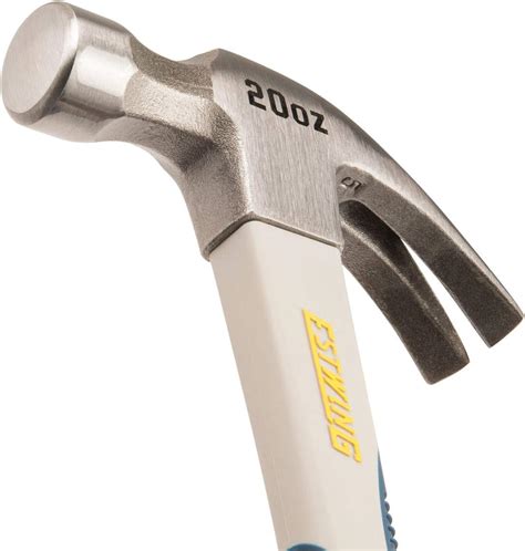 Buy ESTWING Sure Strike Hammer - 20 oz Curved Claw Hammer with Smooth ...