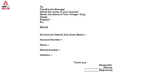 Application for Bank Statement, Opening/Reopening Account