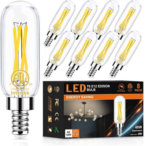 hansang E12 Candelabra LED Light Bulbs, 40W Equivalent, 4000K Natural ...