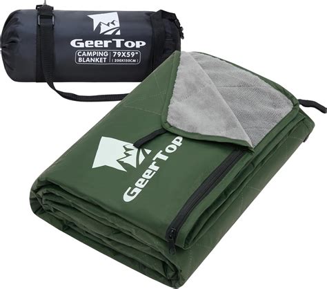 Amazon.com: GEERTOP Waterproof Outdoor Camping Blanket for Cold Weather ...