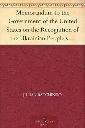 Memorandum to the Government of the United States on the Recognition of ...