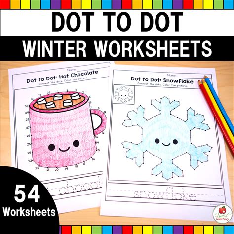 Winter Connect the Dots Worksheets - United Teaching