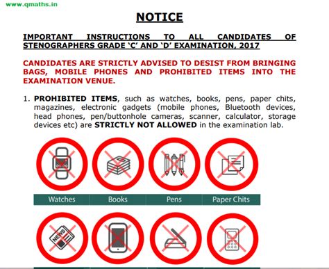 1. PROHIBITED ITEMS , such as watches, books, pens, paper chits ...