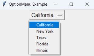 Option Button in Python 的图像结果
