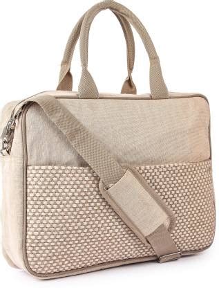 Stylish Jute Laptop Messenger Bag - Beige, 16 L Capacity