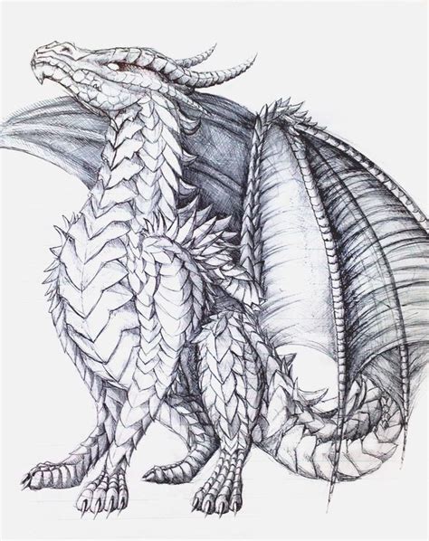 dragon drawing no color