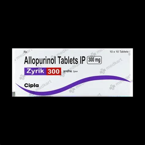 ZYRIK 300MG TABLET 10'S Price, Uses, Side Effects & Substitutes | Medkart