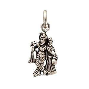 Azita 925 Sterling Silver God Krishna Radha Pendant for Men and Women ...